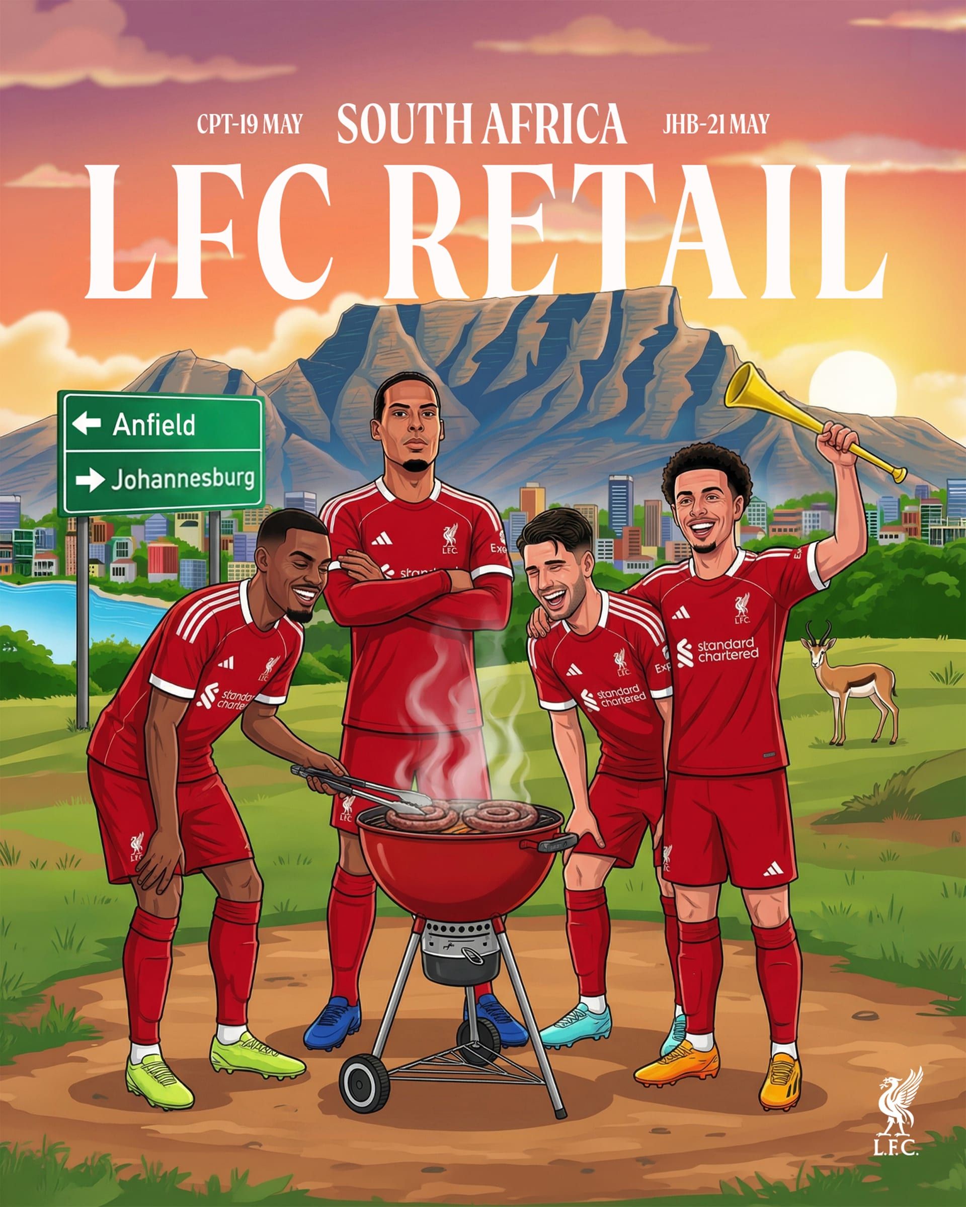 Liverpool FC South Africa announcement post